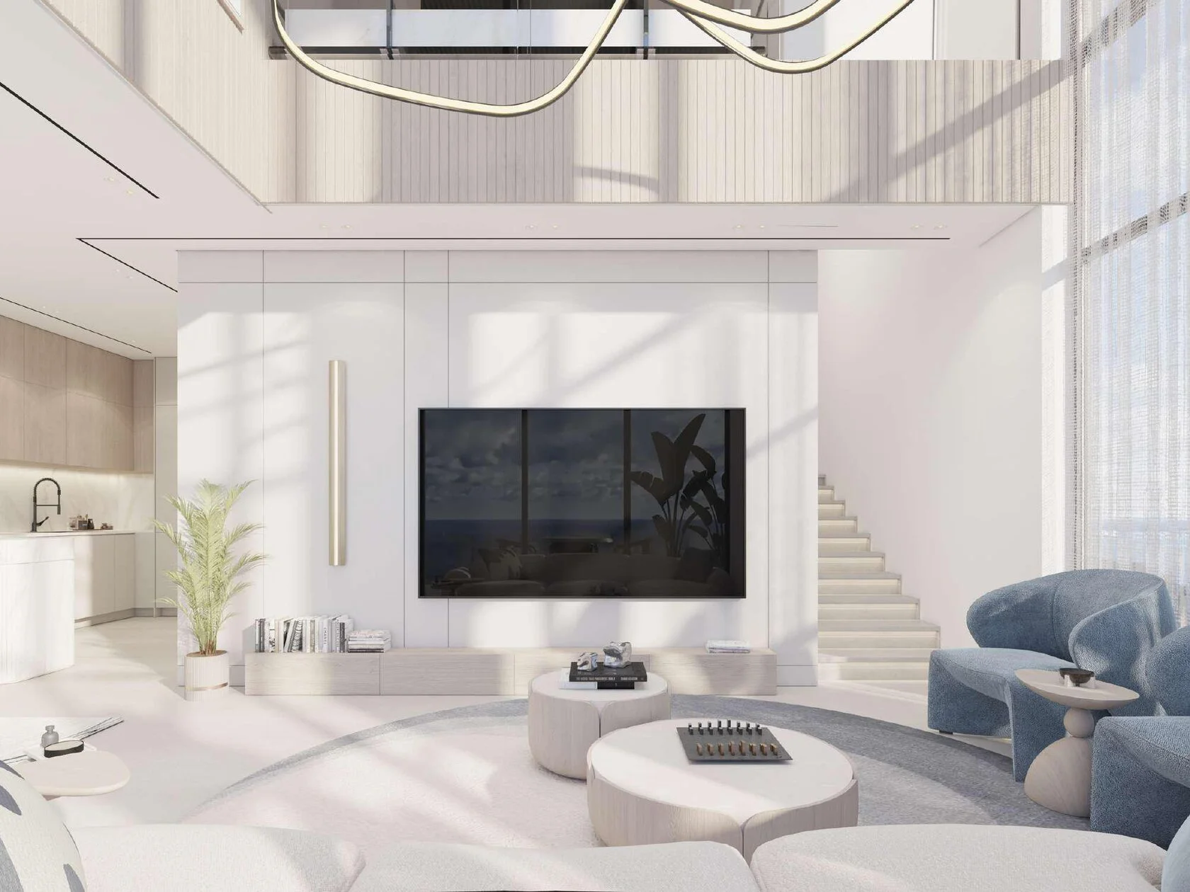 Interior view of the 1 Bedroom Duplex + Office